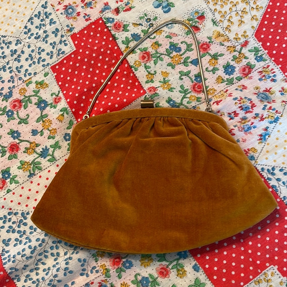 Vintage ADMIRAL Romantic Butterscotch purse